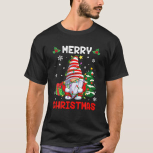 Frohe Weihnachts Licht Gnome Xmas Pajamas Matching T-Shirt