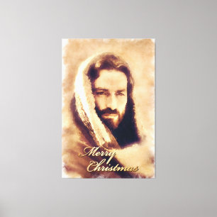 Frohe Weihnachts-Liebe Jesus Wrapped Canvas Leinwanddruck