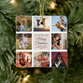 Frohe Weihnachts-Mama Chic Blush Pink FotoCollage Keramikornament