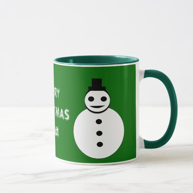 Frohe Weihnachts-Mama Custom Snowman Tasse (Rechts)