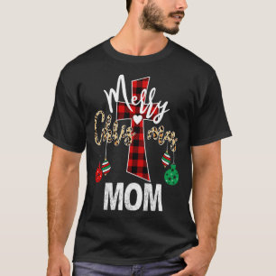 Frohe Weihnachts-Mama Gottes Kreuz Christlich Rot T-Shirt
