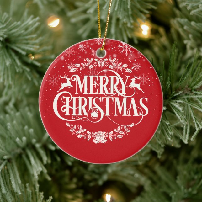 Frohe Weihnachts-Mama Muttersprache Definition Keramik Ornament (Baum)