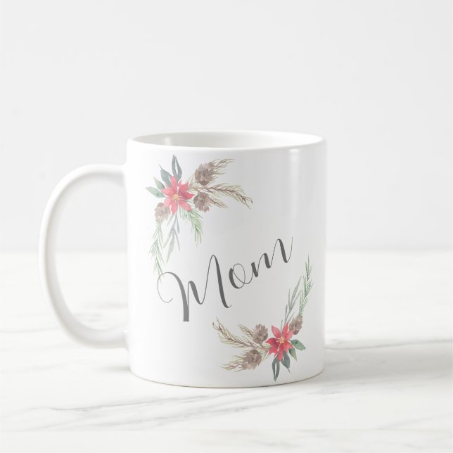Frohe Weihnachts-Mama Sondergeschenk Kaffeetasse (Links)