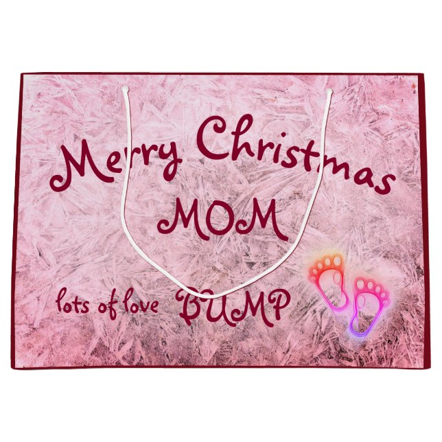 Frohe Weihnachts-Mama, vom Bump-Design Große Geschenktüte (Vorderseite)