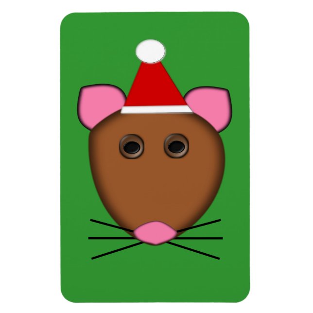 Frohe Weihnachts-Maus Magnet (Vertikal)