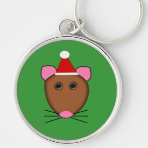 Frohe Weihnachts-Maus-Schlüsselanhänger Schlüsselanhänger