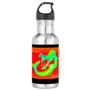 Frohe Weihnachts Mermaid Thunder_Cove Edelstahlflasche