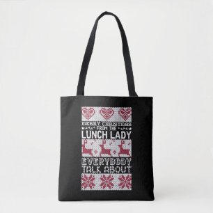 Frohe Weihnachts-Mittagspause Lady Alle reden über Tasche