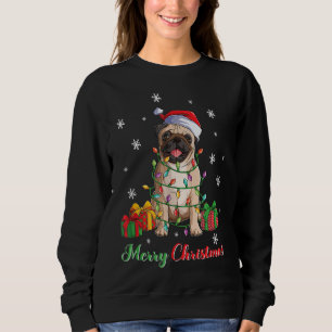 Frohe Weihnachts-Mops Hund Lover Ugly Xmas Sweatshirt