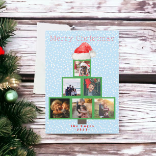 Frohe Weihnachts-Multi-Foto-Jahr im Überprüfungsur Feiertagskarte