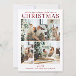 Frohe Weihnachts-Multi-Foto-Urlaubskarte Feiertagskarte