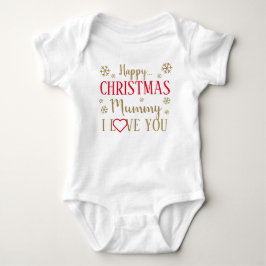 Frohe Weihnachts Mummy I Liebe You Baby Bodysuit Strampler