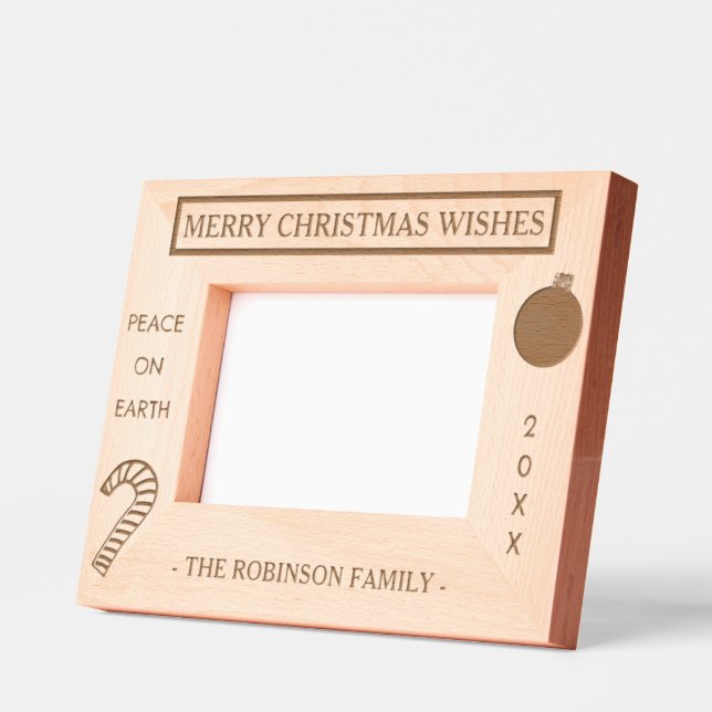 Frohe Weihnachts-Name Geätzte Rahmen (Links)