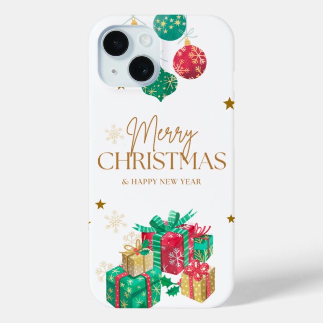 Frohe Weihnachts-Neujahrsgrüße Case-Mate iPhone Hülle (Rückseite)
