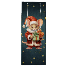 Frohe Weihnachts-Niedlich-Maus Geschenktüte Für Weinflaschen