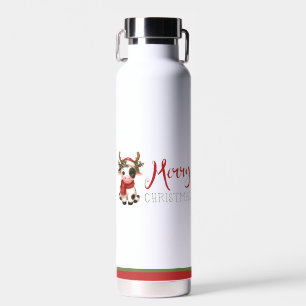 Frohe Weihnachts niedliche Kuh Trinkflasche