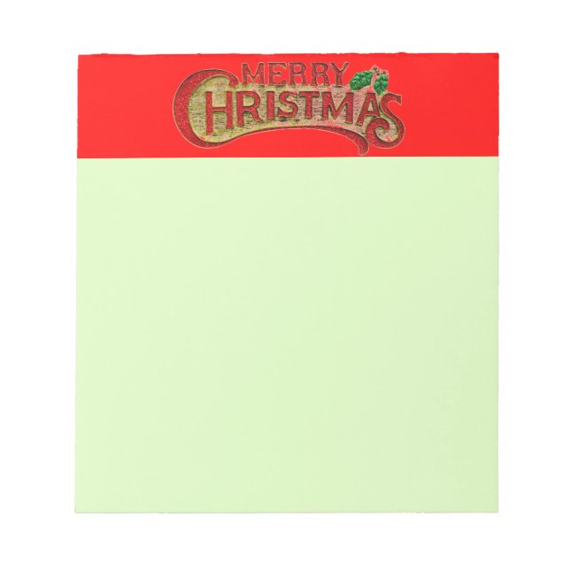 Frohe Weihnachts-Notepad Notizblock (Vorderseite)