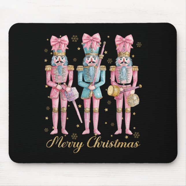 Frohe Weihnachts Nutcracker Coquette Nk Bow Xmas H Mousepad (Vorne)