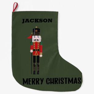 Frohe Weihnachts-Nutcracker-Individuelle Name Großer Weihnachtsstrumpf