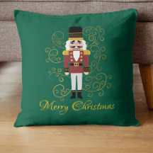 Frohe Weihnachts Nutcracker Pillow Festive Classic