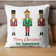 Frohe Weihnachts Nutcracker Pillow Festive Decke
