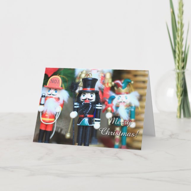 Frohe Weihnachts-Nutcrackers-Karte Feiertagskarte (Vorderseite)