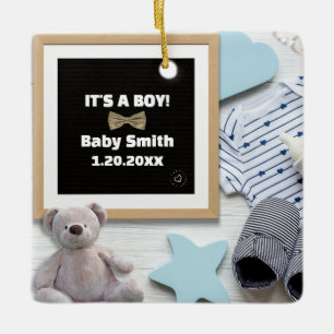Frohe Weihnachts-Oma seine A Boy Pregnancy-Offenba Keramikornament