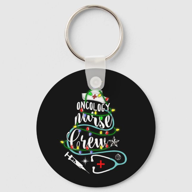 Frohe Weihnachts Onkologe Oncology Nurse Crew Schlüsselanhänger (Vorderseite)