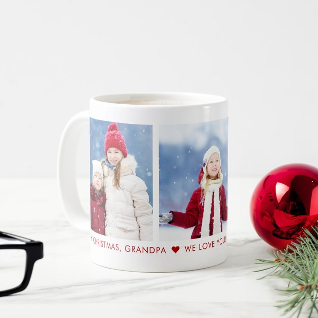 Frohe Weihnachts Opa 3 Foto Custom Coffee Tasse (Von Creator hochgeladen)
