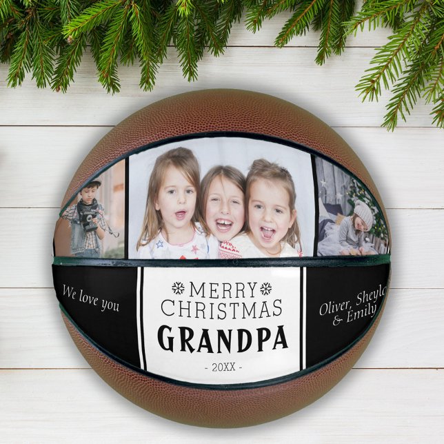 Frohe Weihnachts Opa 3 FotoCollage Basketball (Von Creator hochgeladen)