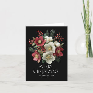 Frohe Weihnachts Painterly Hellebore Holiday Desig Feiertagskarte