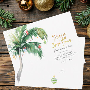 Frohe Weihnachts Palm Tree Holiday Moving Card