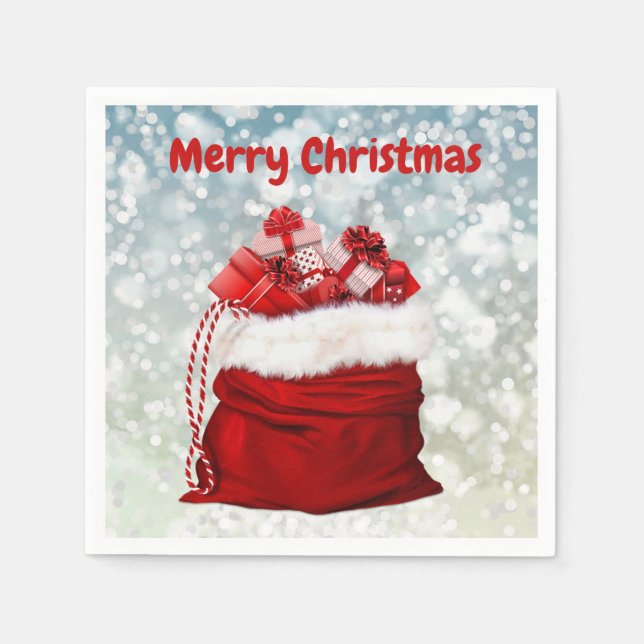 Frohe Weihnachts-Party Napkins Serviette (Vorderseite)