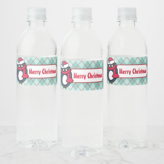 Frohe Weihnachts-Party Wasser Flaschen Etiketten A (Flaschen)