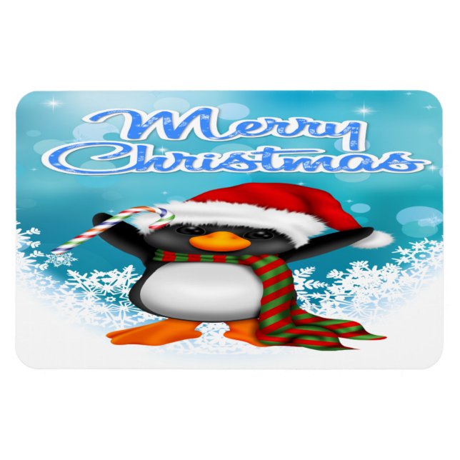 Frohe Weihnachts-Penguin-Flex-Magnete Magnet (Horizontal)