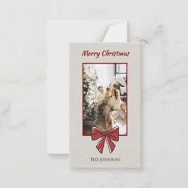 Frohe Weihnachts Personalisierte Note Card | Red B Mitteilungskarte