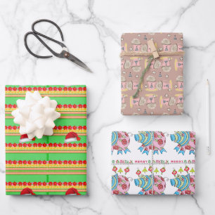 Frohe Weihnachts Pig Kaffee Packpapier Blätter