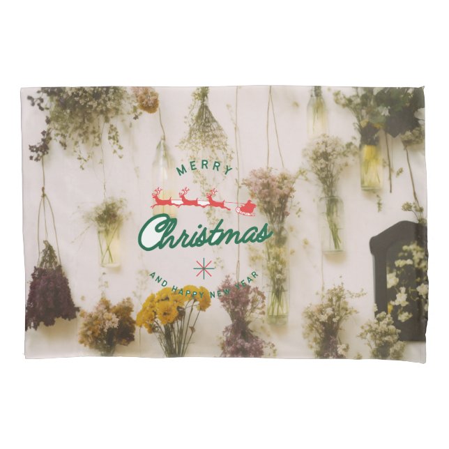 Frohe Weihnachts-Pillowcase Kissenbezug (Vorderseite)