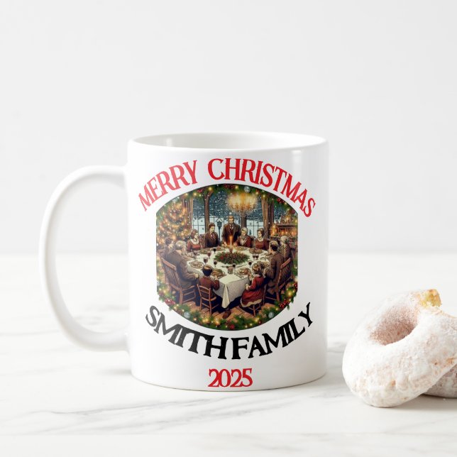 Frohe Weihnachts-Png-Publikationsdesign Kaffeetasse (Mit Donut)