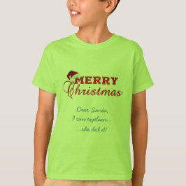Frohe Weihnachts-Poinsettia-Wreath-Monogramm T-Shirt