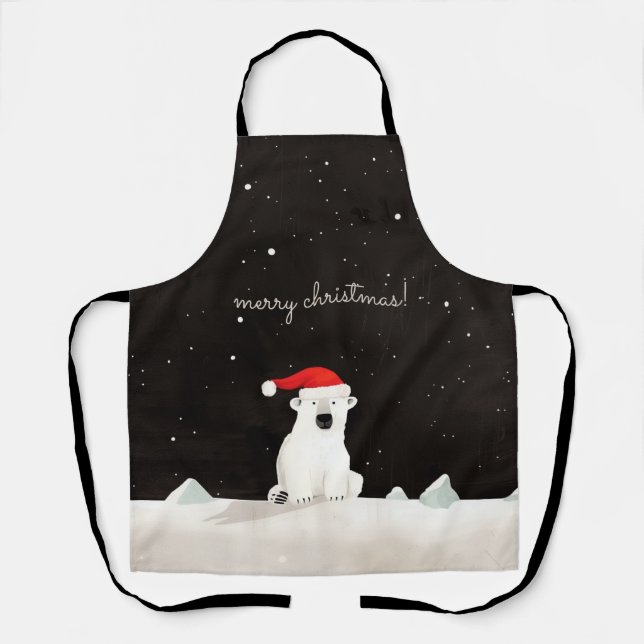Frohe Weihnachts-Polar-Bär! Schürze (Vorderseite)