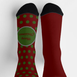 Frohe Weihnachts Polka Dot Mismatch Socken
