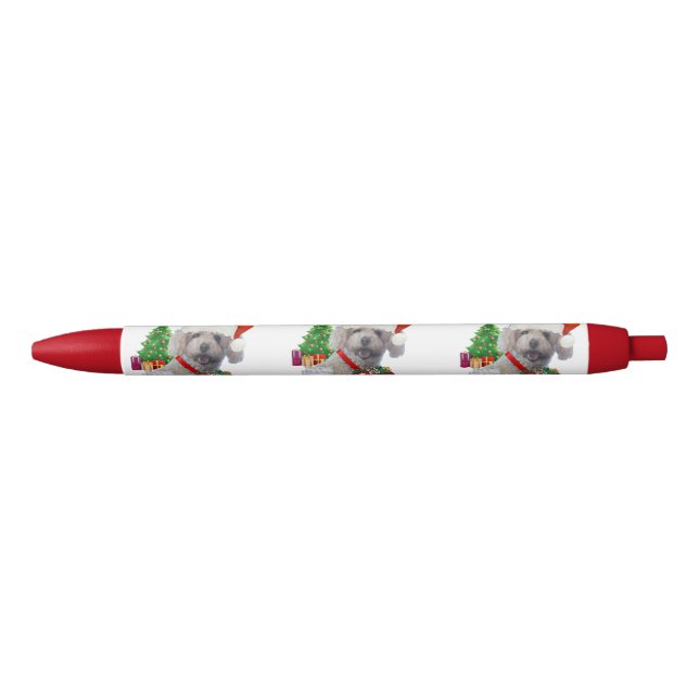 Frohe Weihnachts Poodle Schreibstifte Kugelschreiber (Vorderseite)