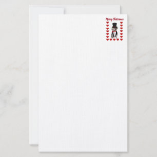 Frohe Weihnachts Poodle Tuxedo Stationery Briefpapier