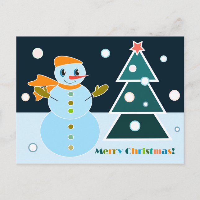 Frohe Weihnachts-Postkarte Feiertagspostkarte (Vorderseite)