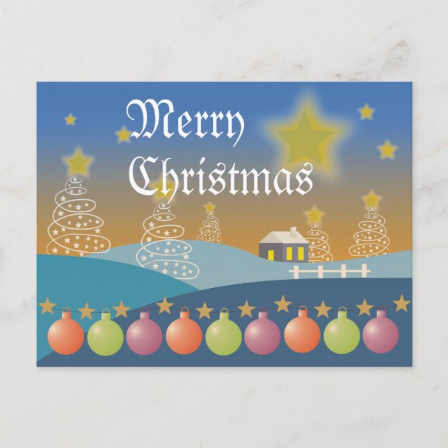Frohe Weihnachts-Postkarte Feiertagspostkarte (Vorderseite)