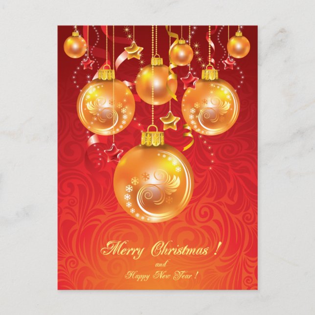 Frohe Weihnachts-Postkarte Feiertagspostkarte (Vorderseite)