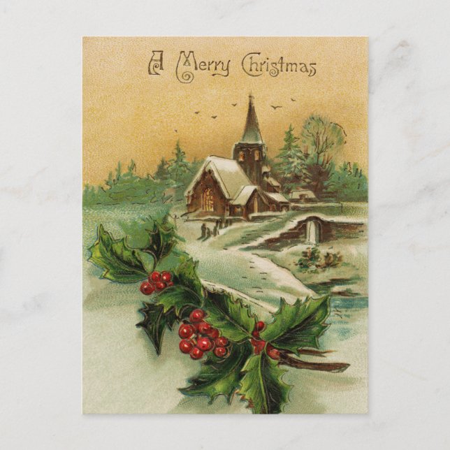 Frohe Weihnachts-Postkarte Feiertagspostkarte (Vorderseite)