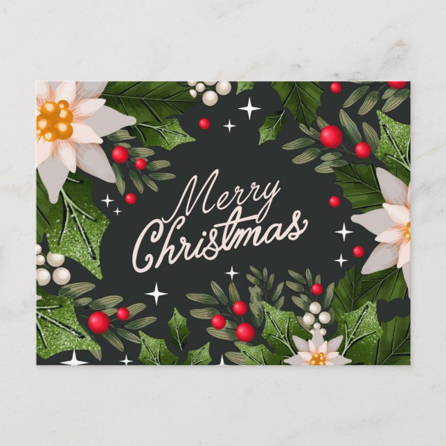 Frohe Weihnachts-Postkarte Postkarte (Vorderseite)