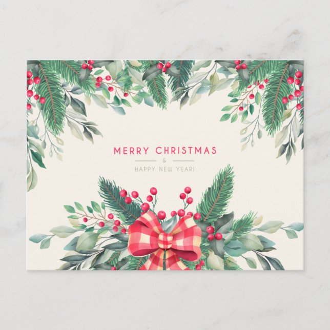 Frohe Weihnachts-Postkarte Postkarte (Vorderseite)